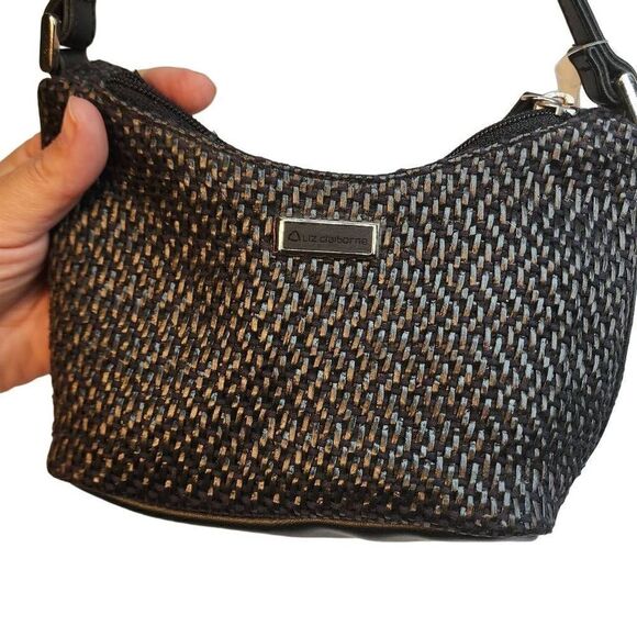 Liz Claiborne Accessories Black Zipper Closure Top Handle Hobo Bag NWT - Picture 1 of 13